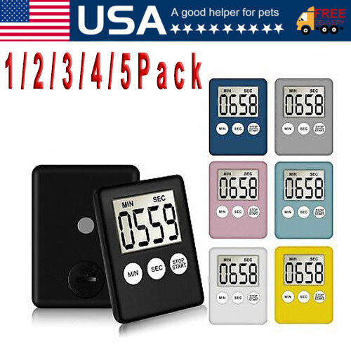Large LCD Digital Kitchen Cooking Timer Count-Down Up Clock Loud Alarm Magnetic