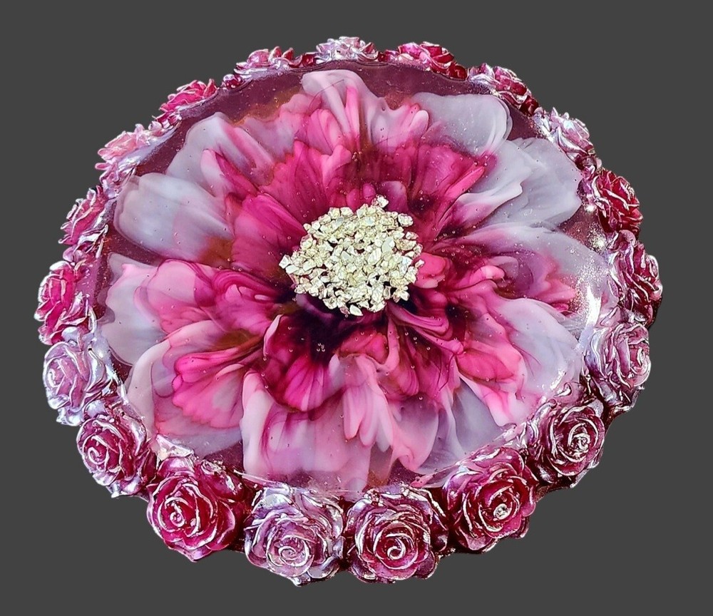 Small ROSE Edge Coaster Silicone Mold AU