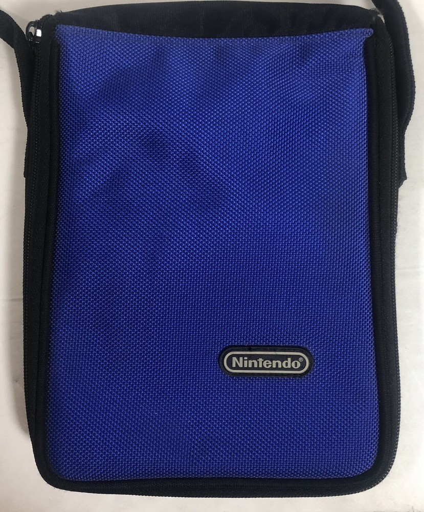 Nintendo DS Blue Zippered Carrying Case w/ Shoulder Strap Adjustable Pockets