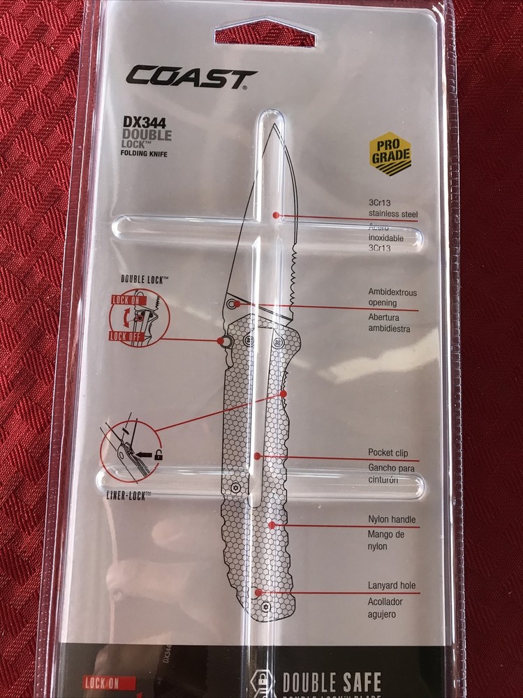 COAST Double Lock Folding Knife DX344