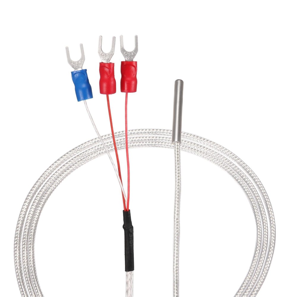 PT100 RTD Temperature Sensor Probe Three-wire System 200cm(6.56ft)