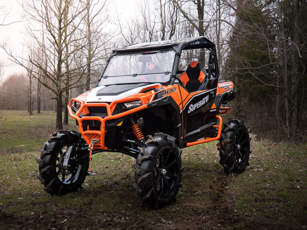 SuperATV Scratch Resistant Flip Down Windshield for Polaris General 1000 (2016+)