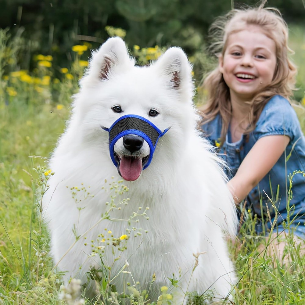 Comfortable & Humane Dog Muzzle, Anti Biting for Small, Medium & Large Dogs