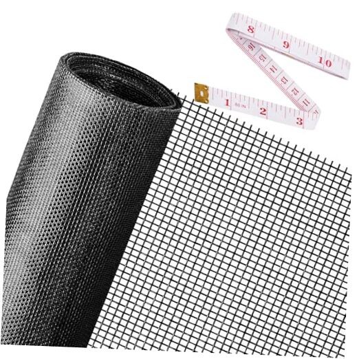 Replacement Window Screens, 48X118 Inch Durable Window Screen 48"x118"Black