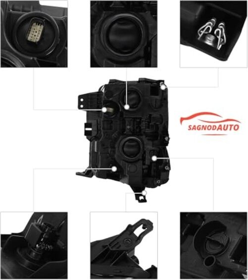 Halogen Headlight Compatible with Chevy Silverado 1500 2022 Left Driver Side