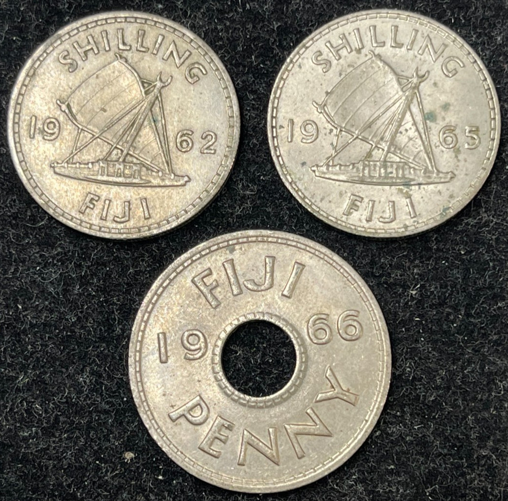 Assorted Fiji 3 Coins Lot