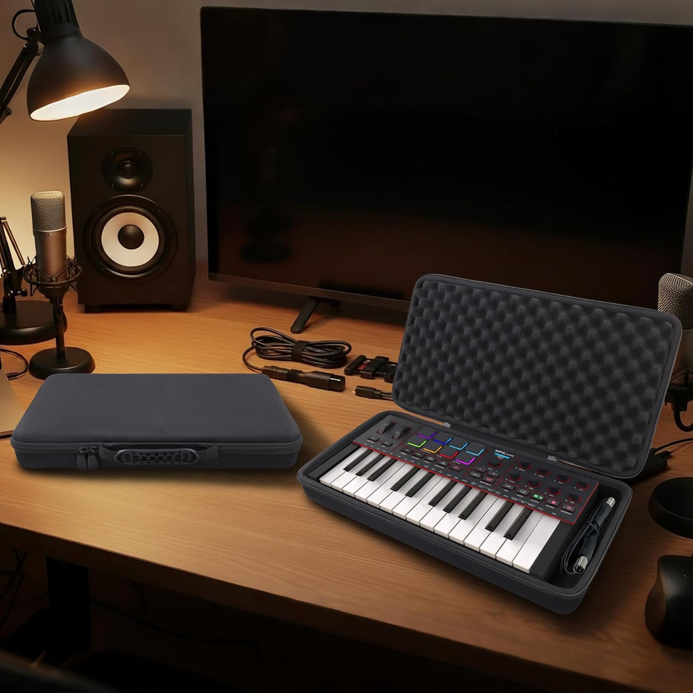 Hard Carrying Case for Akai Professional MPK Mini IV MIDI Keyboard Controller, E