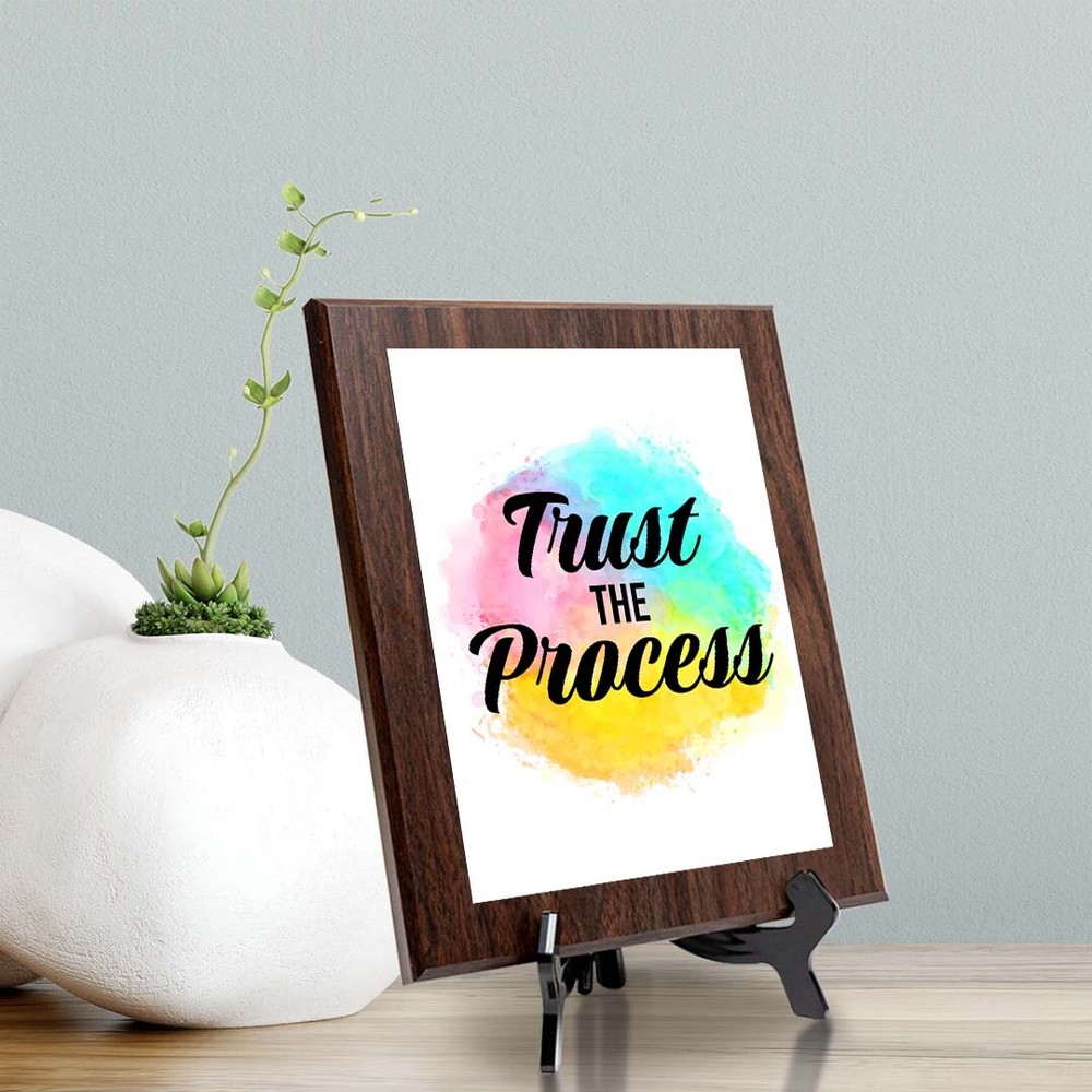 Trust The Process Decorative Wall Plaque (Full Color)