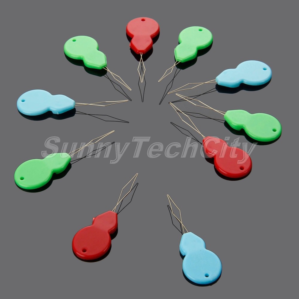 5cm Plastic Needle Threader Help Thread Needle Eye Sewing Tools Portable 10X