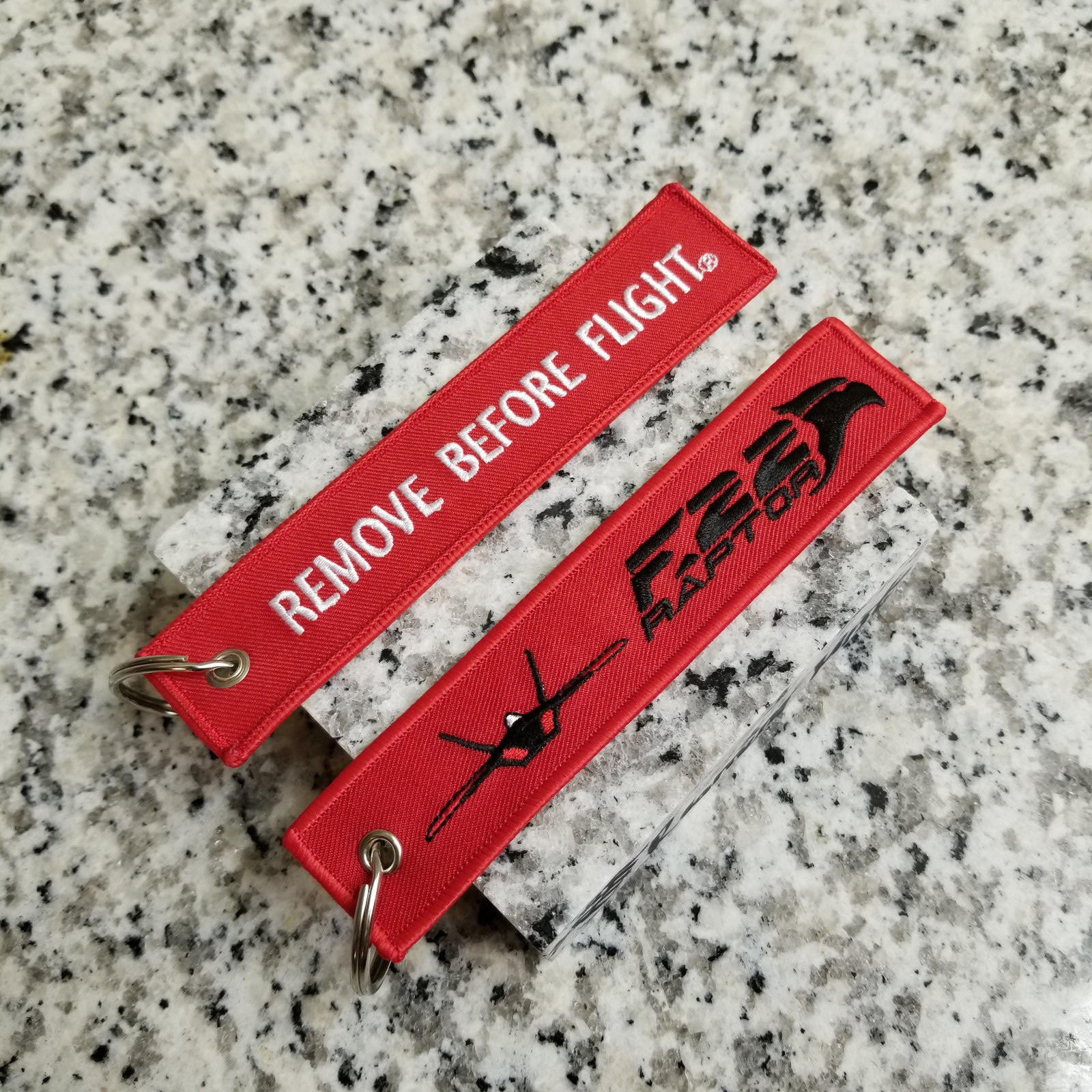 F-22 Raptor Logo Remove Before Flight ® Keychain, Tag, Streamer!