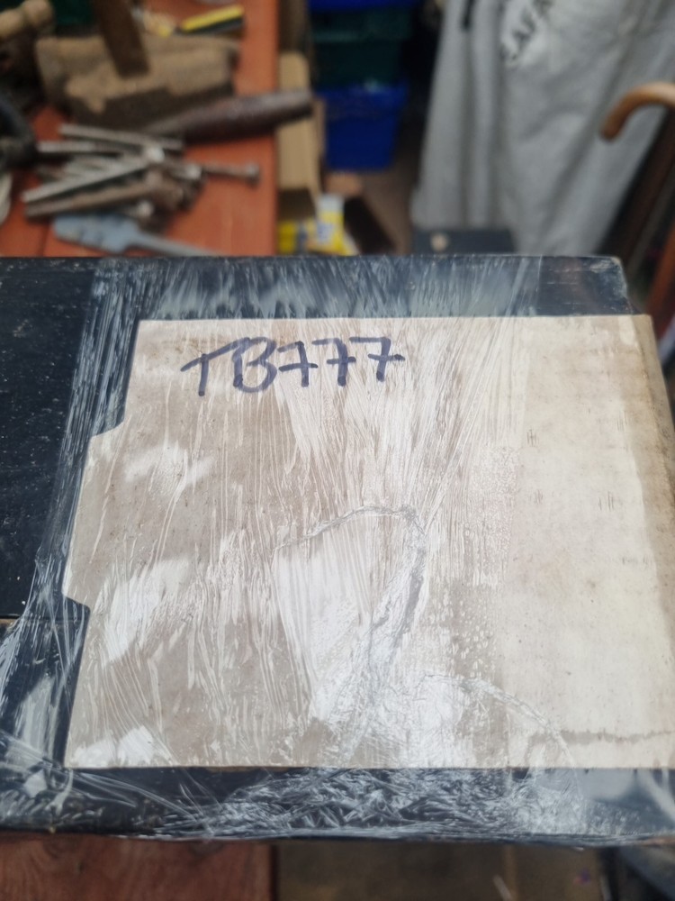 Wooden carpenters toolbox leather handle