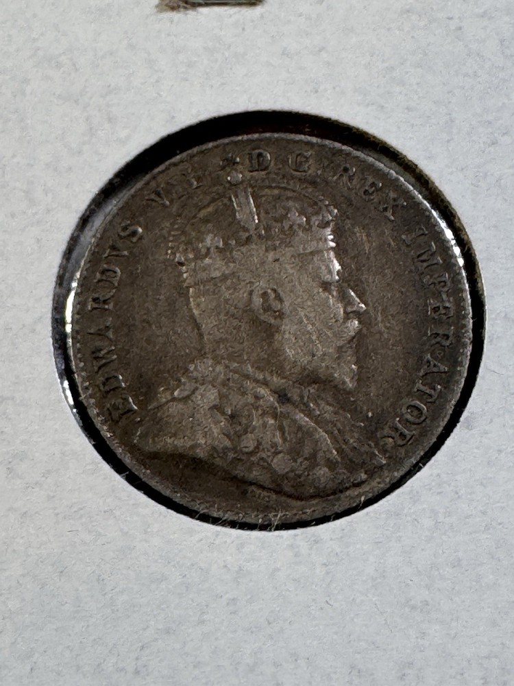 1910 Canada 10 Cents Silver Coin Cleaned