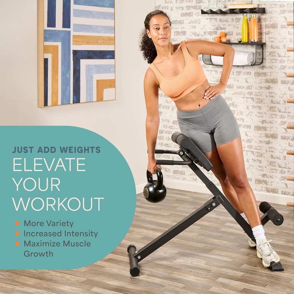 Hyper-Extension Roman Chair - Adjustable Lower Back Bench Machine