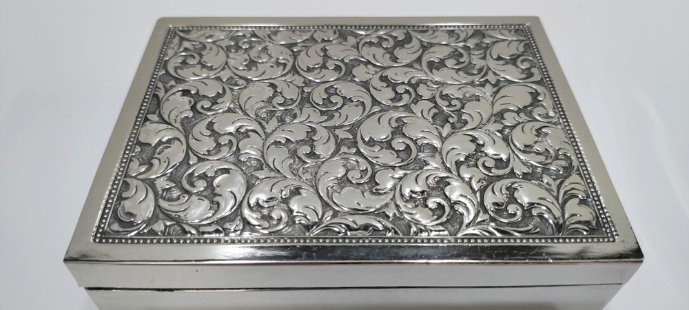 MANDALIAN MFG Co Silverplate Cigarette Box c. 1920s