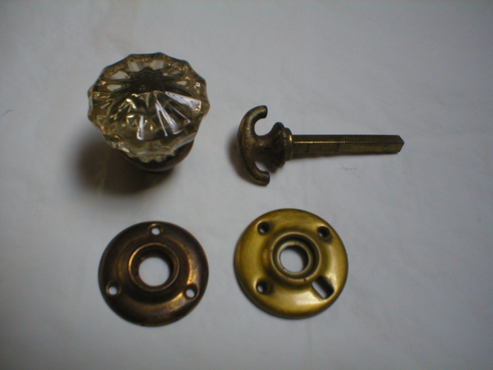 Antique Glass Doorknob and Closet Hardware