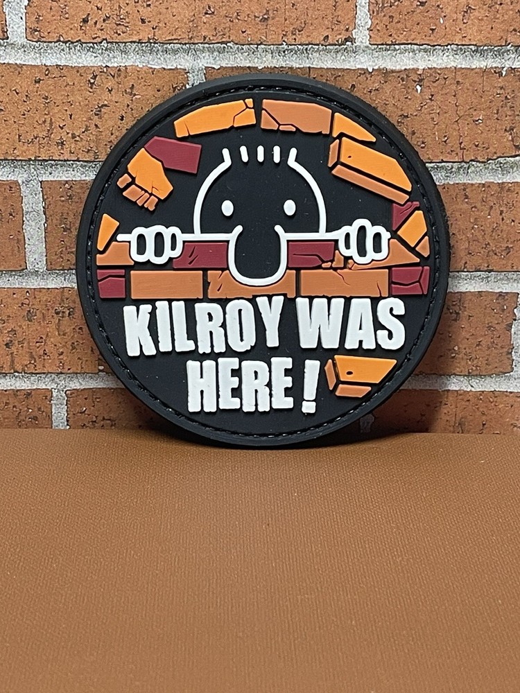 Kilroy PVC Tactical Patch - Kilroy Was Here Patch - Hooked Back Morale Gun Patch
