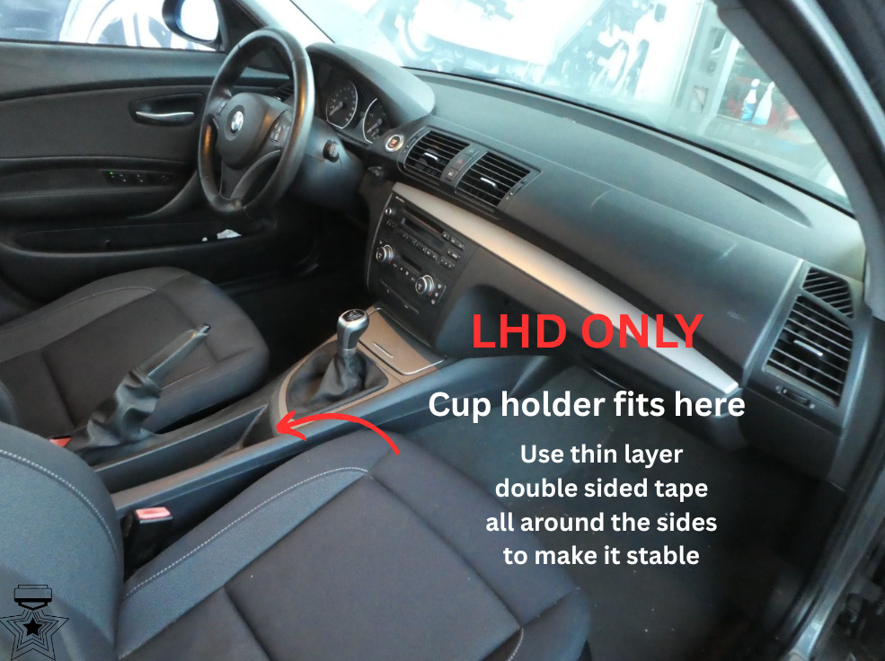 BMW 1 Series E81 E82 E87 E88 Dual Cup holder insert