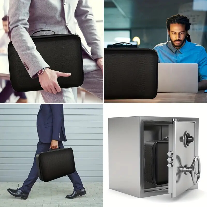 DocSafe Document Bag with Lock, 3-Layer File Organizer