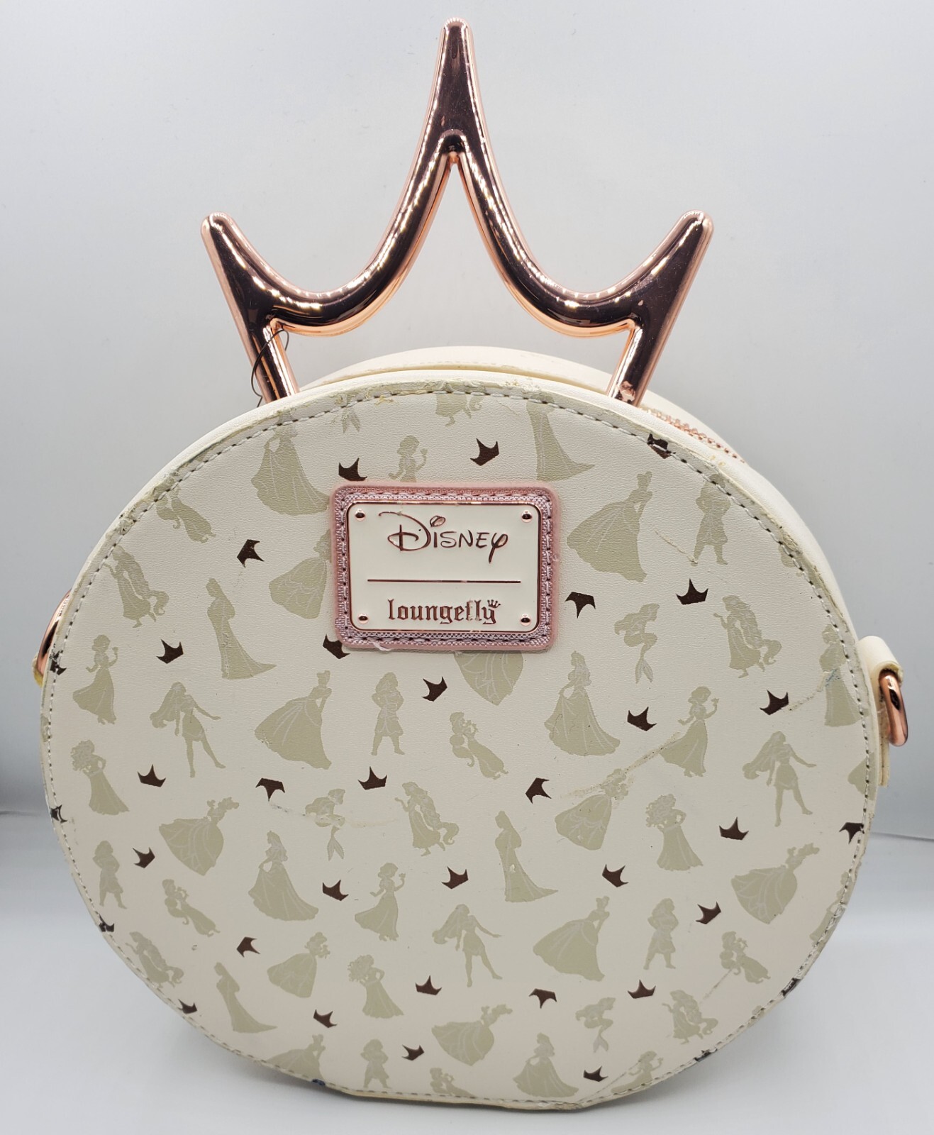 Loungefly Disney Princess Metal Crown Crossbody Purse - New Multiple Defects