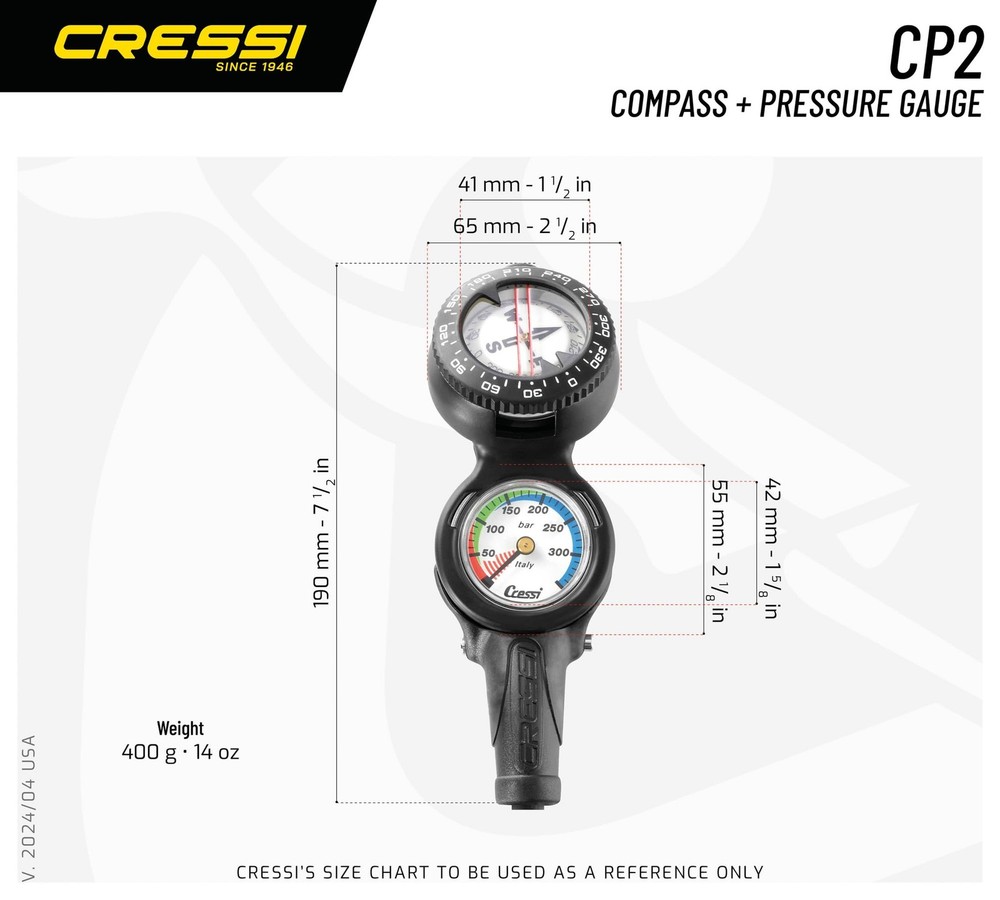 Cressi Console CP2, Black, Imperial