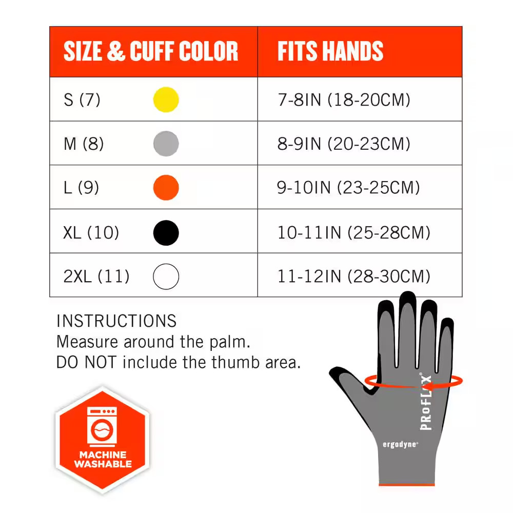 Proflex 7072 Large Gray General Purpose Gloves (12-Pack)