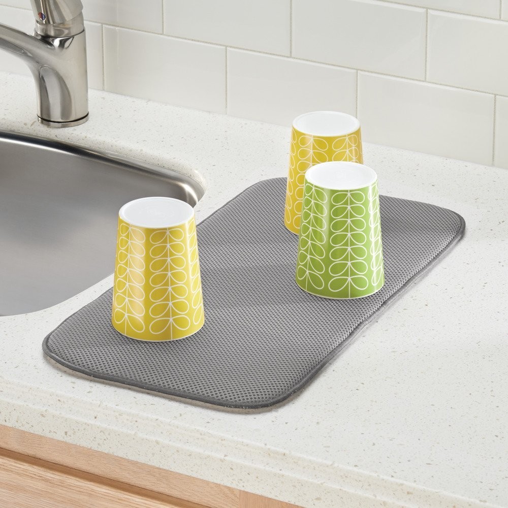 iDry Absorbent Kitchen Countertop Dish Drying Mat 18" x 9" Mini