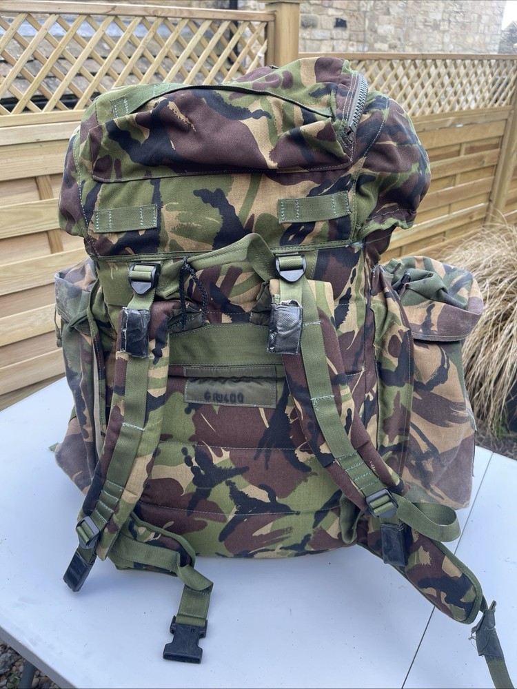 British Army Issue Rucksack + Frame Short Convoluted Back DPM + Side Pouches