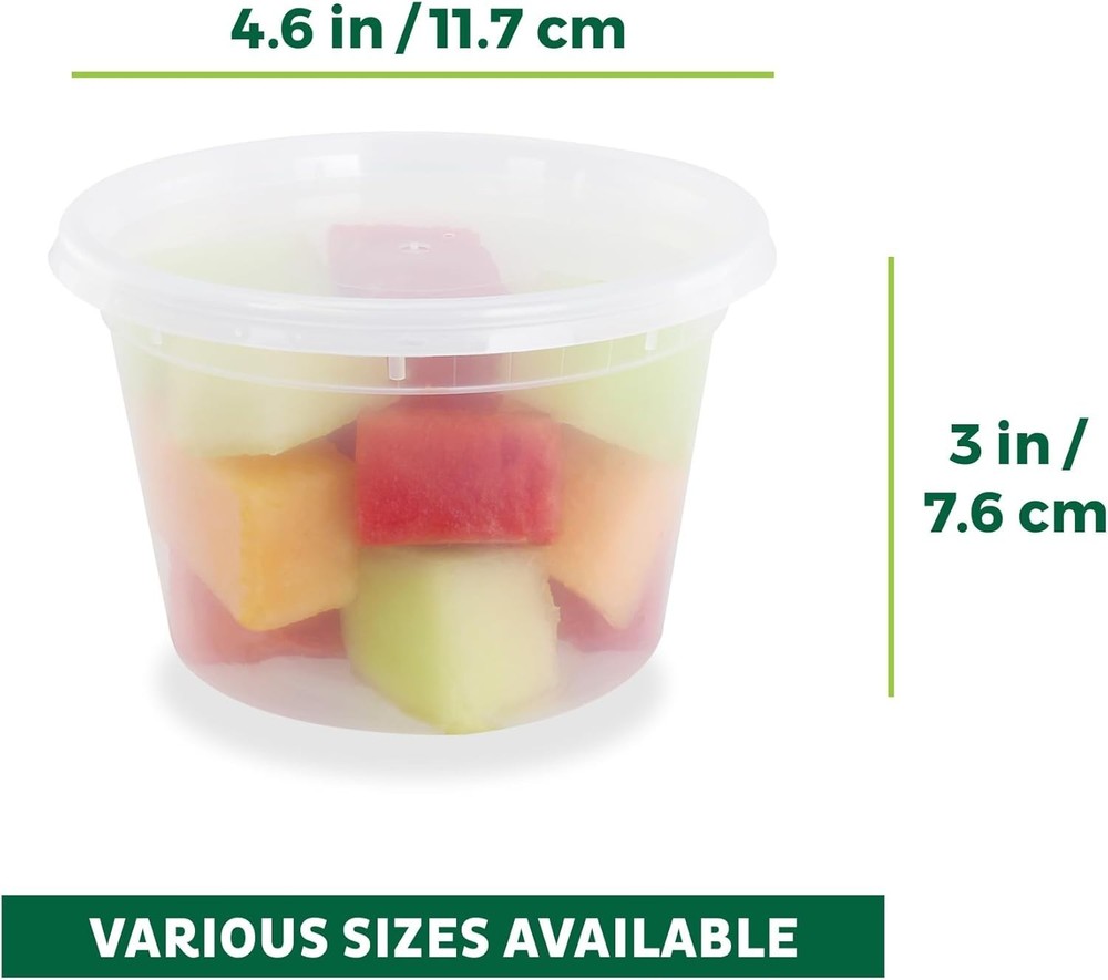16 oz Stackable Meal Prep Containers - 50 Set BPA Free, Airtight & Lightweight