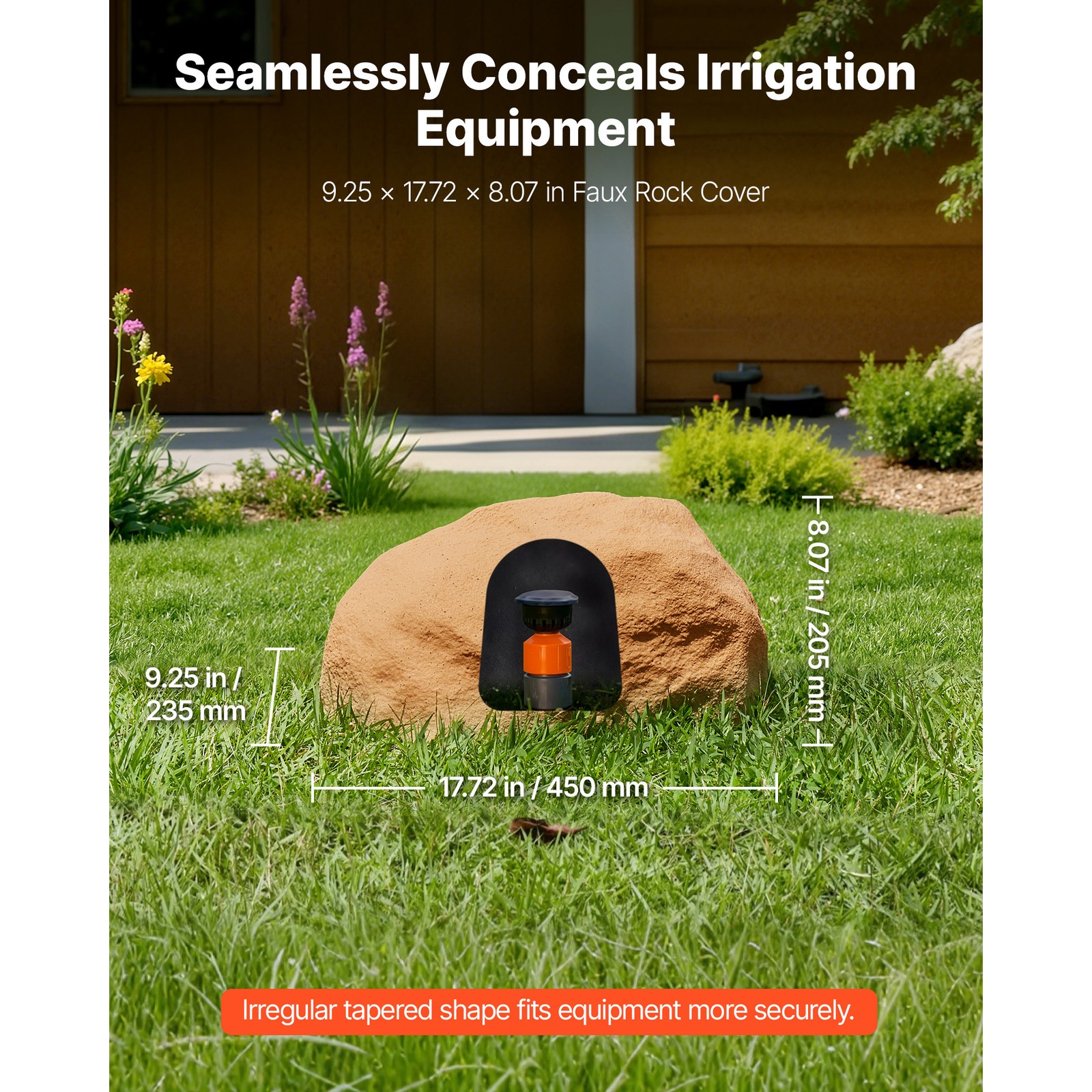 Uimoso Faux Landscape Rock Cover, Realistic Lightweight Sand Yellow S