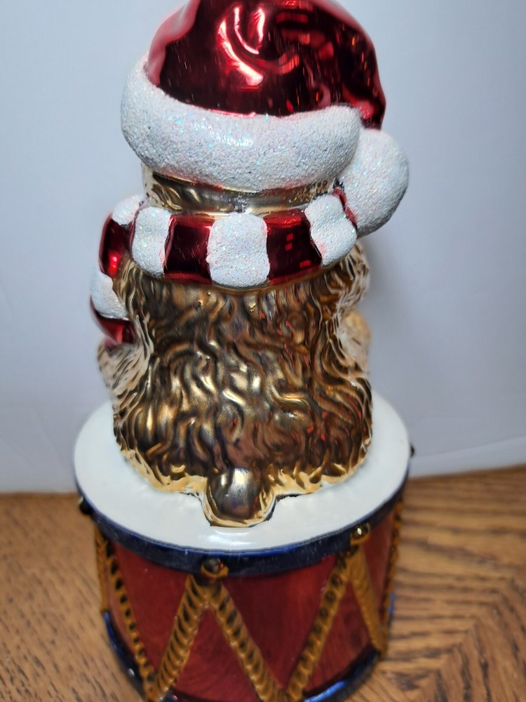 CHRISTOPHER RADKO BEAR ON DRUM TRINKET BOX