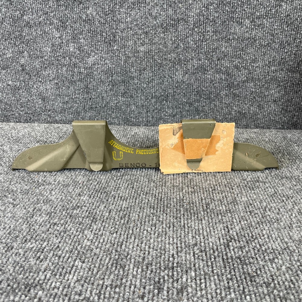 Vintage 1944 WW2 US Packboard Frame Shelf Attachment w/ Instruction Sheet BENCO