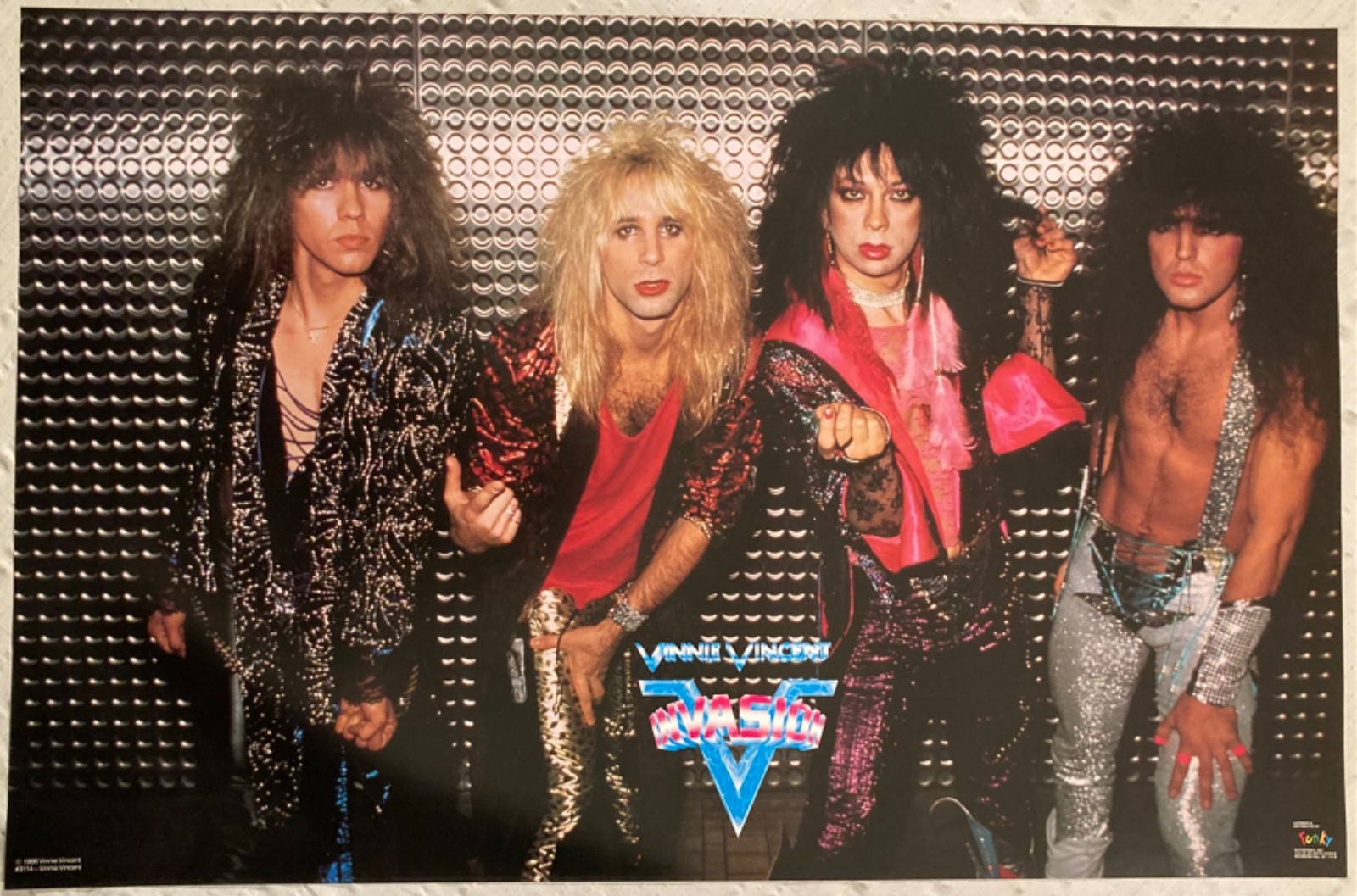 Vinnie Vincent Invasion 1986 Poster Kiss Funky