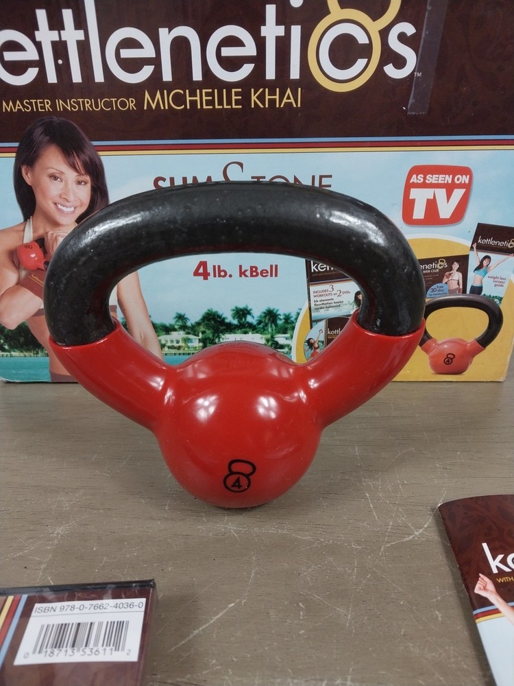 Kettlebell 4Lb Kettlenetics Slim & Tone Workout DVD/ Program Michelle Kai