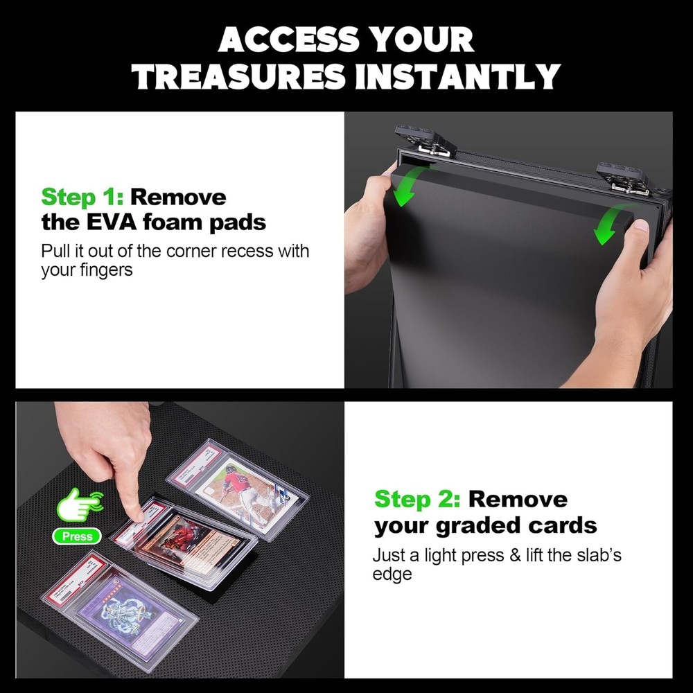 Graded Card Storage Box with Display Window