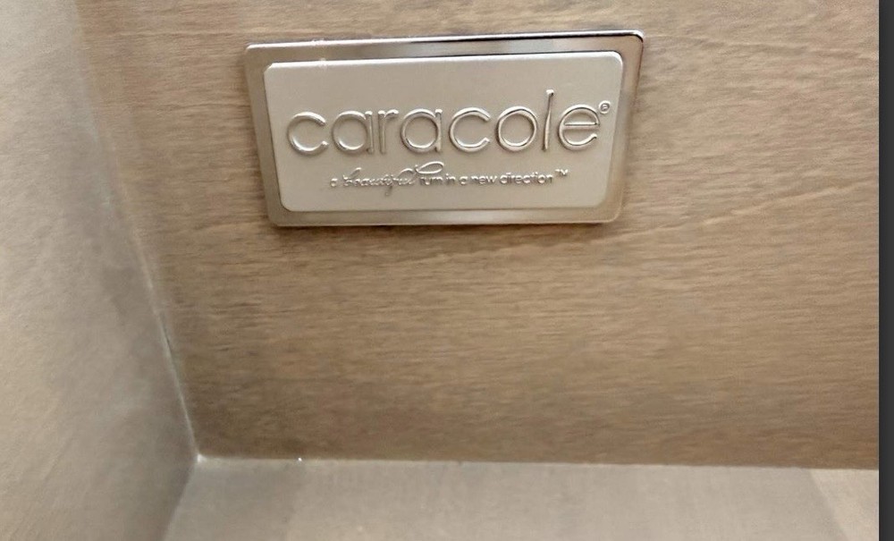 New Caracole Foiled Again Buffet with Amber Silverleaf Doors &Deep Bronze Frame