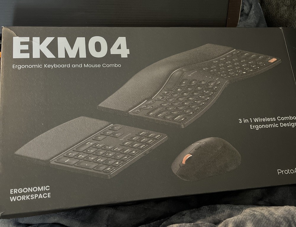 ProtoArc Ergonomic Keyboard Mouse, EKM04 2.4GHz Wireless READ BELOW