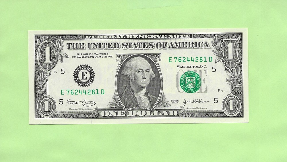 2003 ..UNCIRC $1  E 7624 4281 D .... 2003  $1  E-D     NICE NOTE    FRN