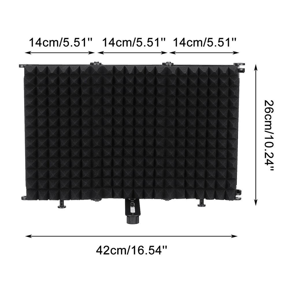 Studio Microphone Isolation Shield Filter Sound Absorber Recording Foam Panel