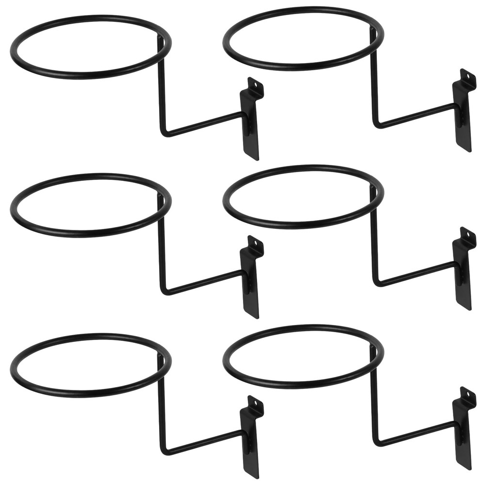 Slatwall Hat/Ball Displays, Black (Hat Displays, 6-Pack)