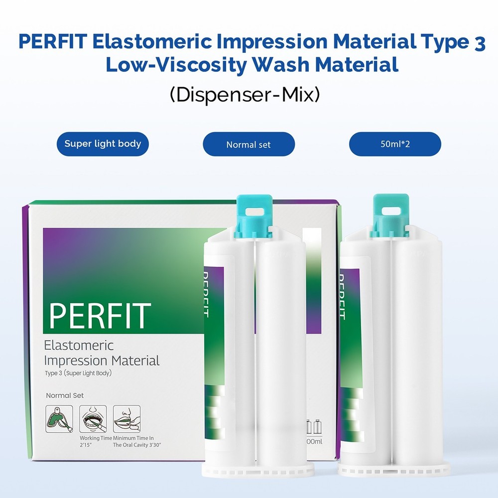Dental Elastomeric Impression Material Fast/Normal Set Type 1/2/3 Dispenser-Mix