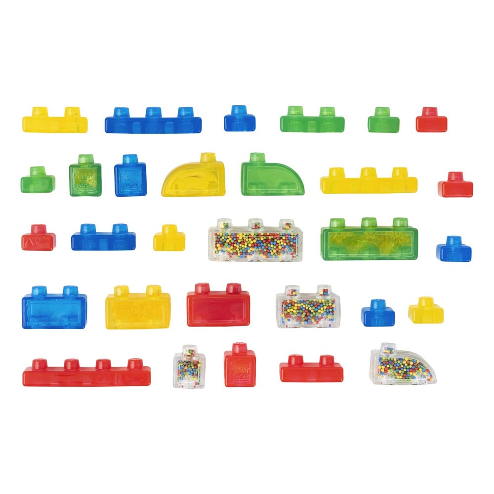 Jelly Blox Stash 'N Stack 2-in-1 Storage Case with 30 Medium, Multicolor