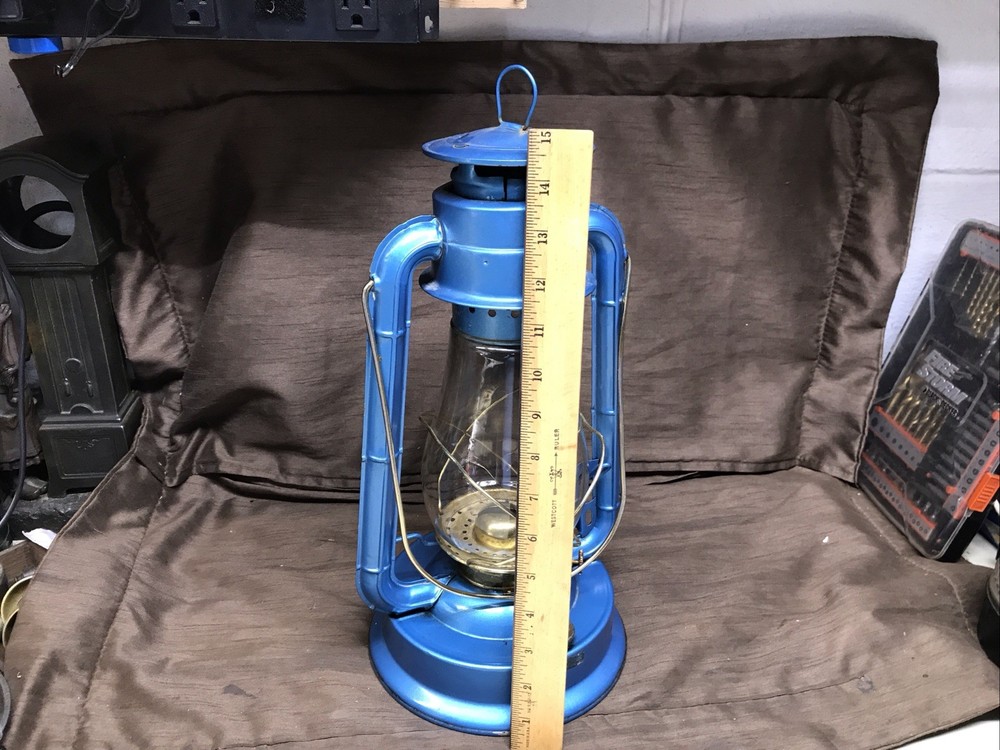 Vintage Original Blue Kerosene Lantern