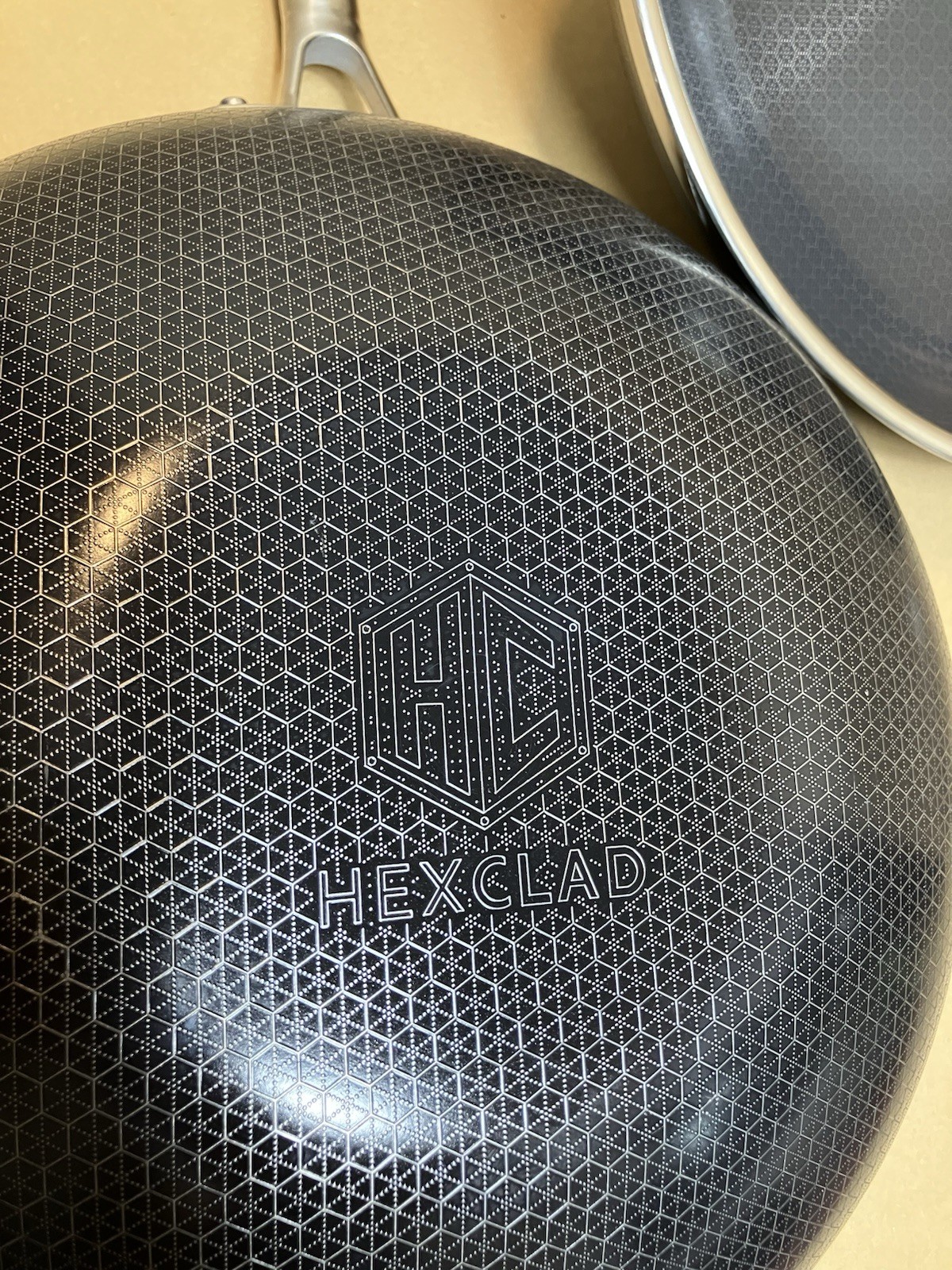 Hexclad Hybrid Cookware Nonstick 12" Wok (Stainless Steel Hybrid) NO LID