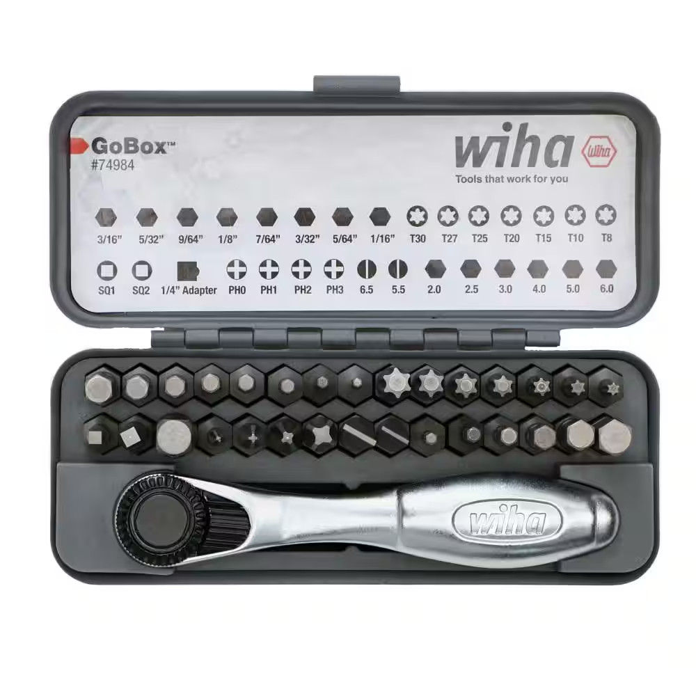 Gobox Standard Bit Screwdriver with Mini Ratchet ( 32-Piece)