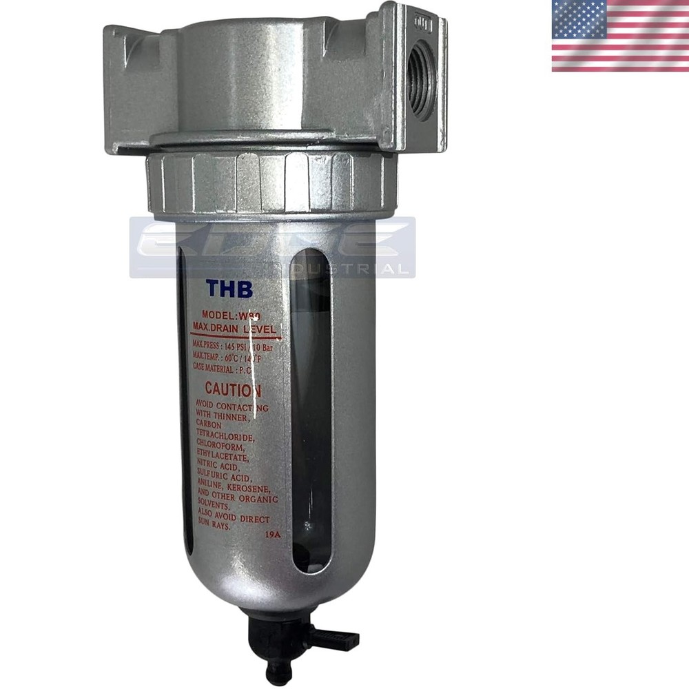 1/2" Particulate filter water trap seperator moisture Compressed Air Compressor