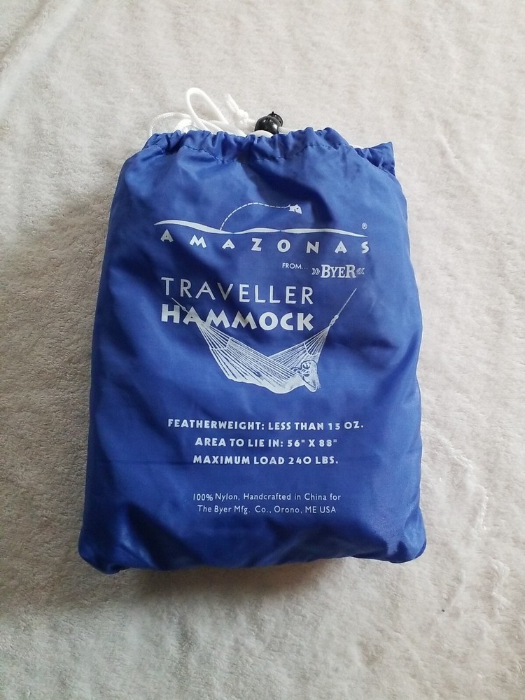 Amazonas Hammock Travel Set Blue Light Hammock Adjustable.   C26
