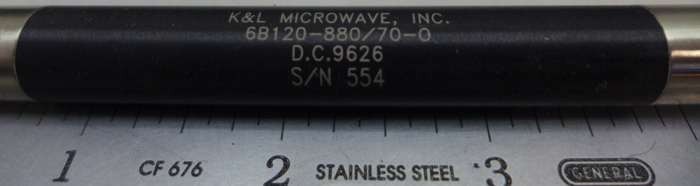 K&L Microwave Filter 6B120-880/70-0