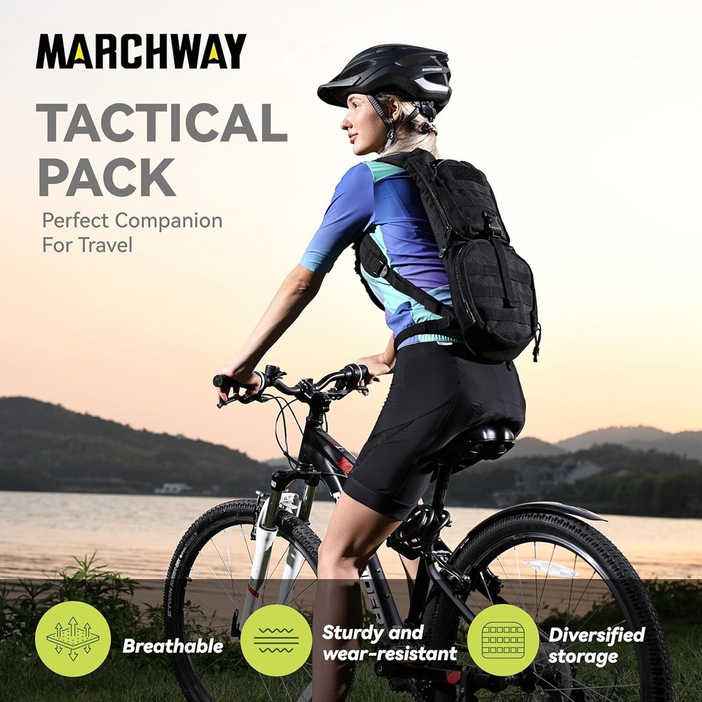 Hydration backpack with 3L TPU water bag, military backpack