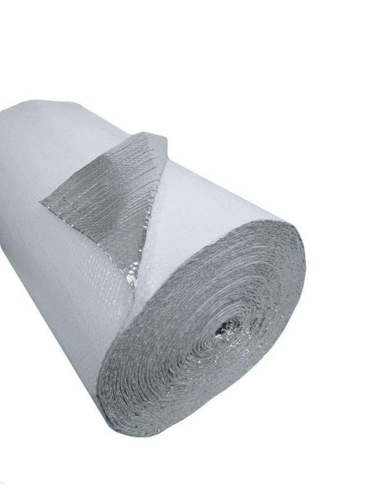 Continuous Double WHITE Foil Insulation Reflective Bubble Roll (36"x5FT) R8-24