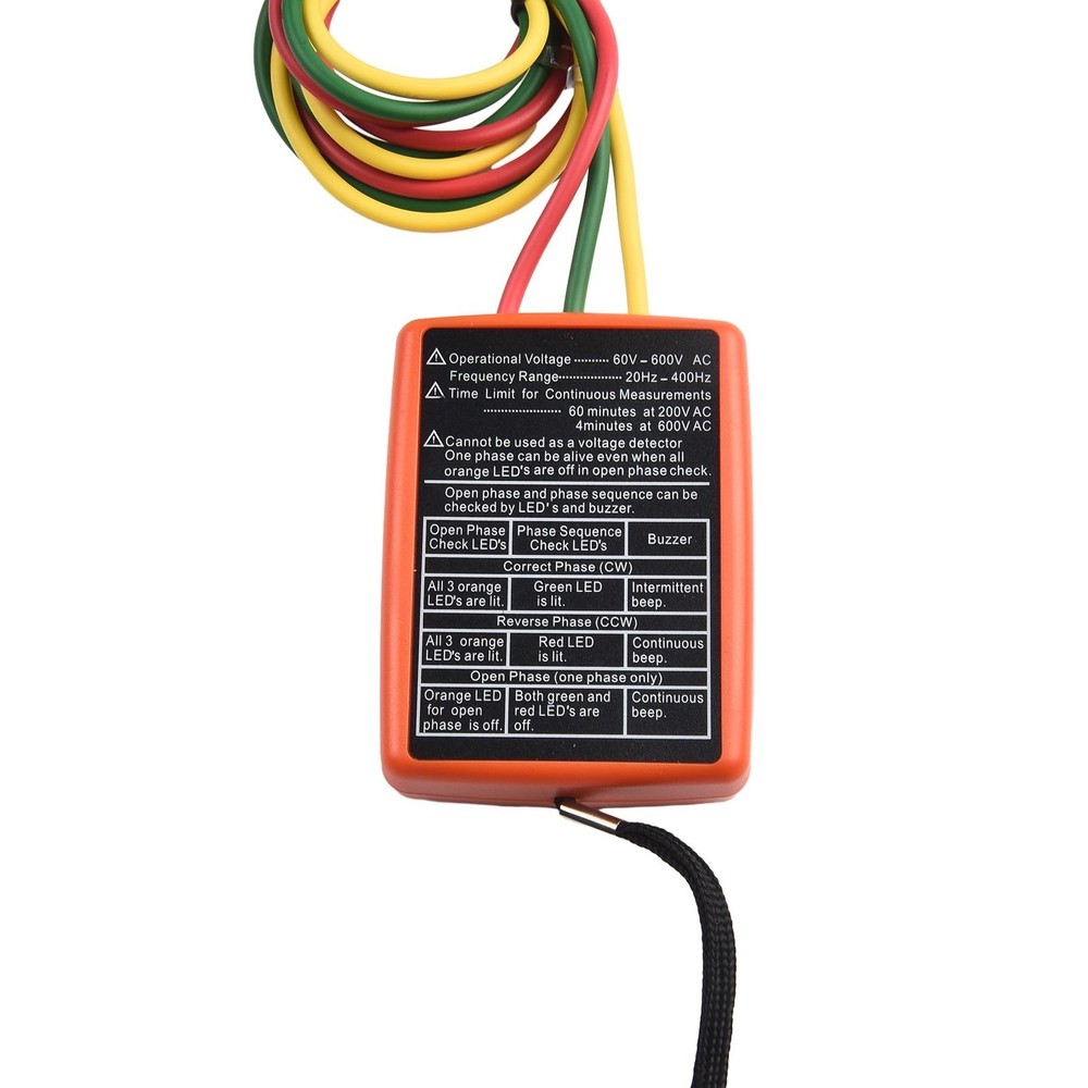 Reliable 3 Phase Sequ ence Tester for Rotation Detection with LED Indicator